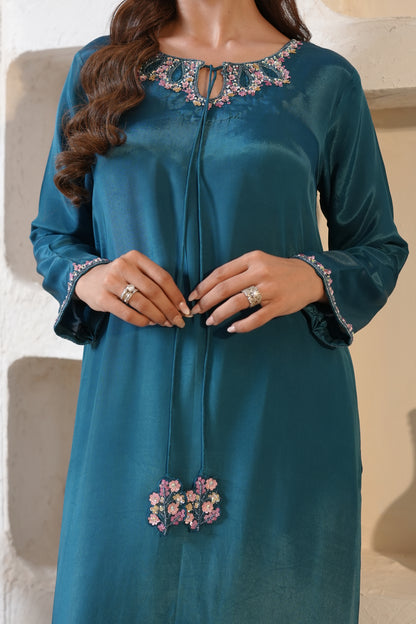 Stardust Teal Kaftan | SHAFAE