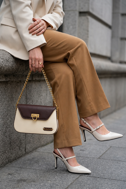 The Cream & Cocoa Clutch